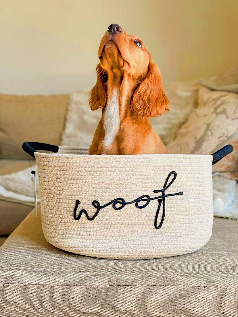 Dog Toy Basket | Cream
