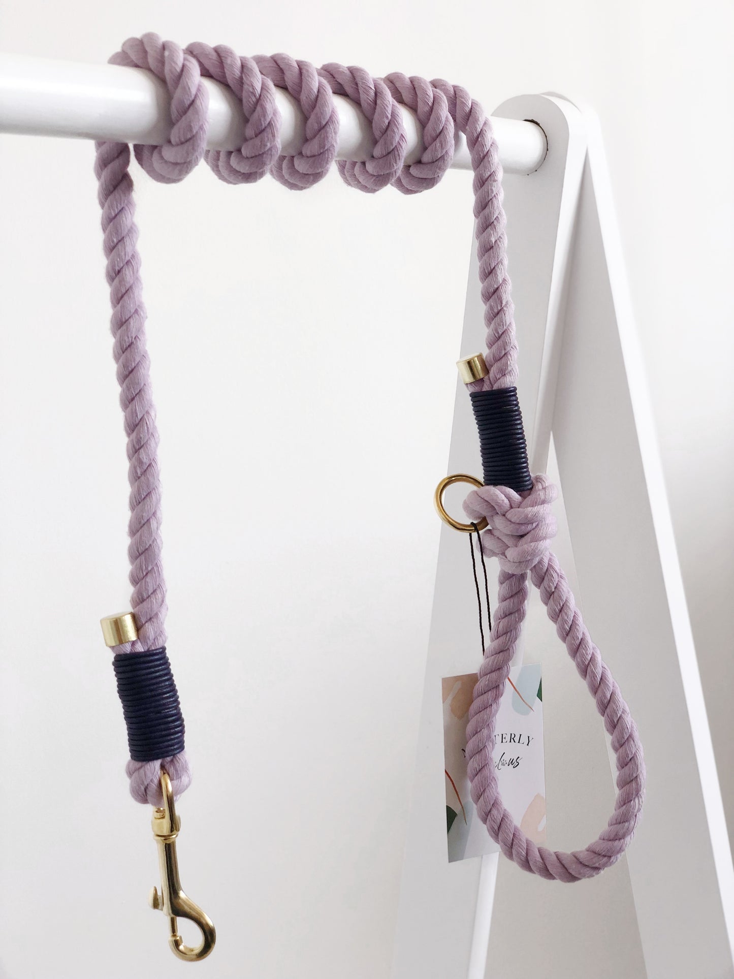Cotton Rope Lead | Lilac