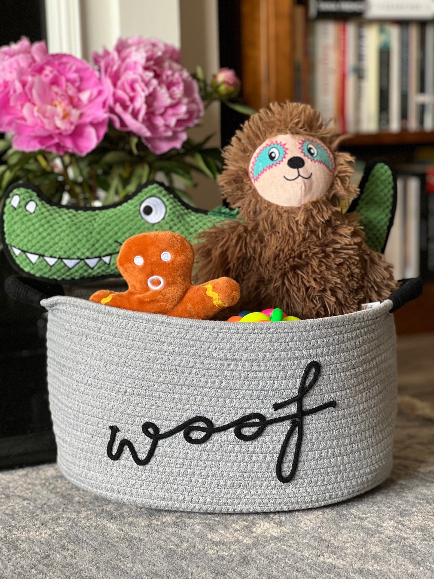 Dog Toy Basket | Grey