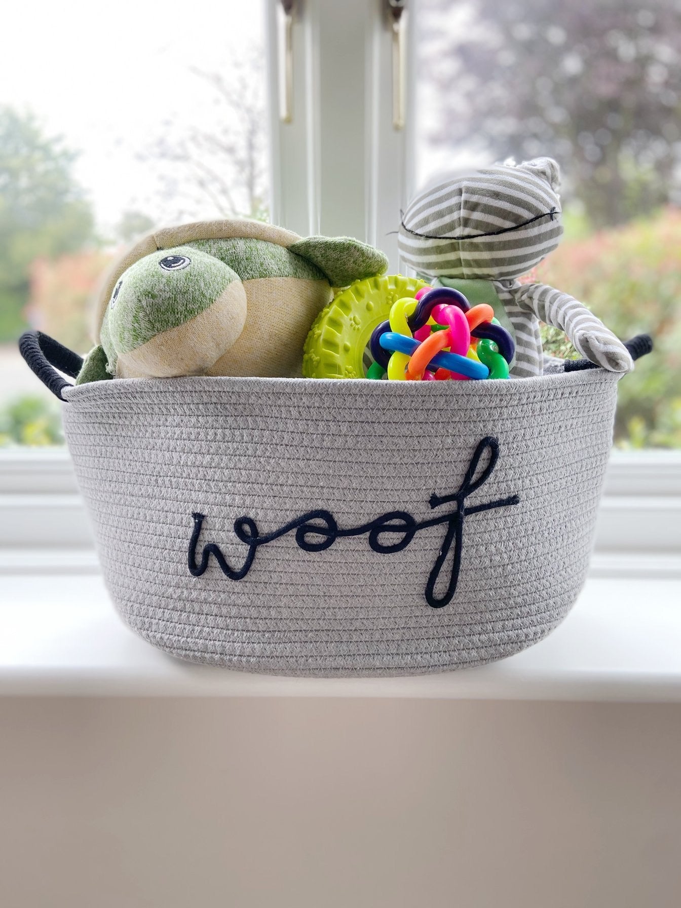 Dog Toy Basket | Grey
