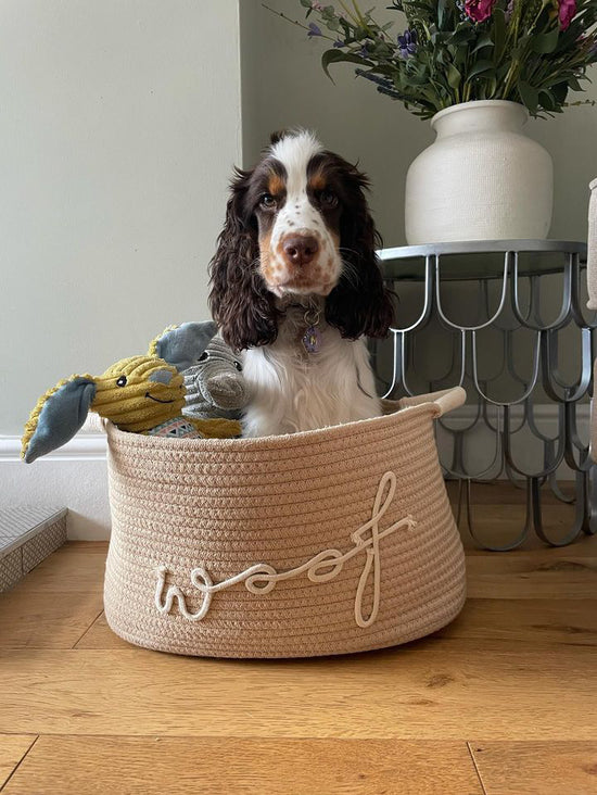Dog Toy Basket Natural Mutterly Fabulous