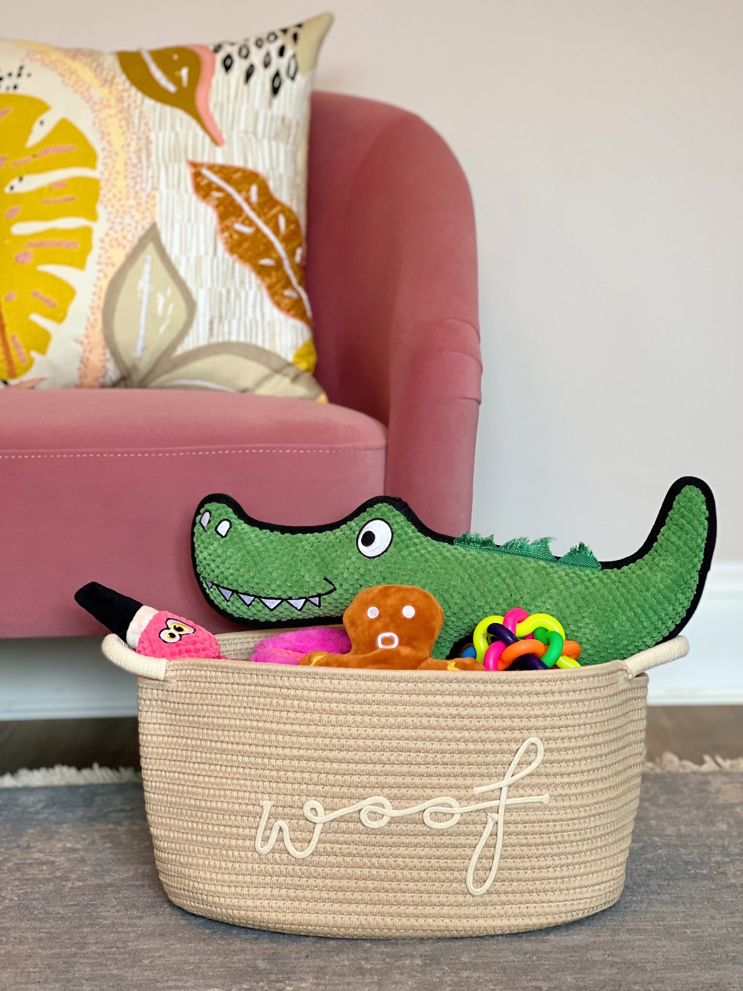 Dog Toy Basket | Natural